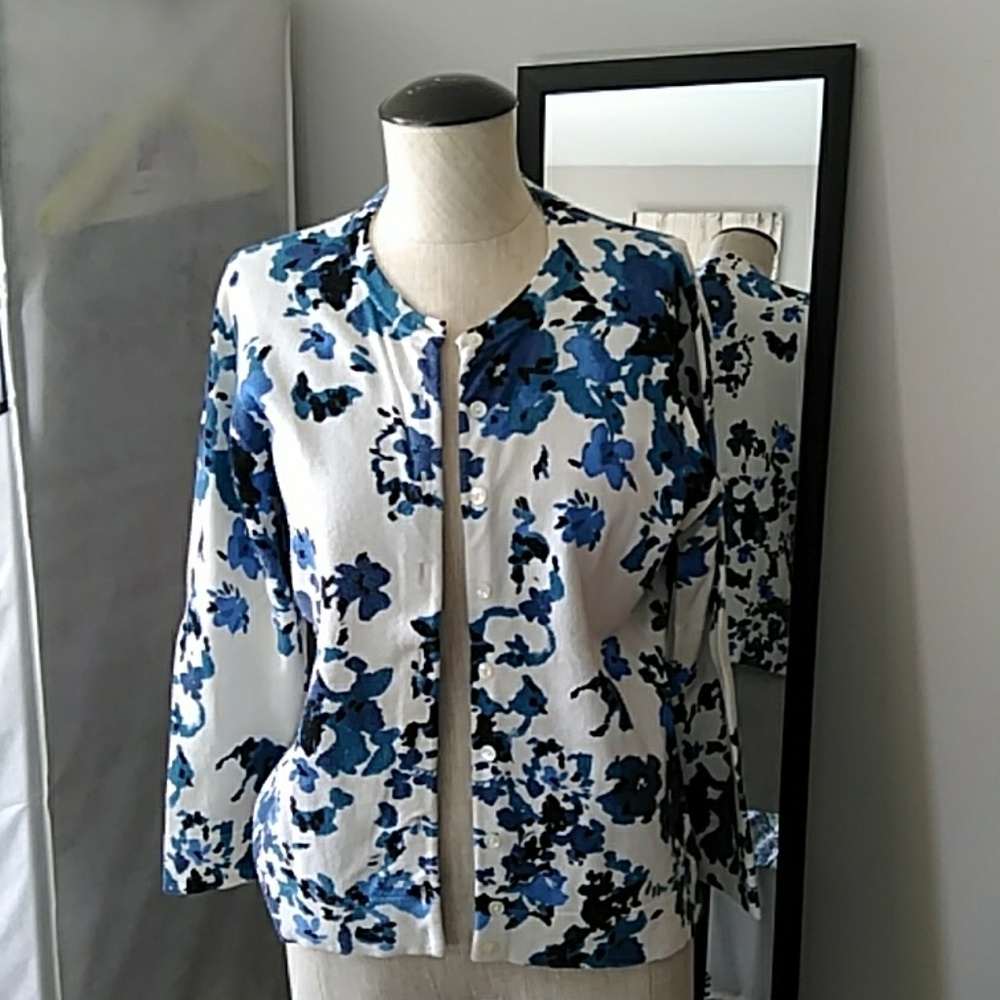 CHARTER CLUB PRINTED CARDIGAN